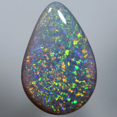SOLID SEMI BLACK OPAL Pinfire pattern with sparkling orange and green SEE VIDEO